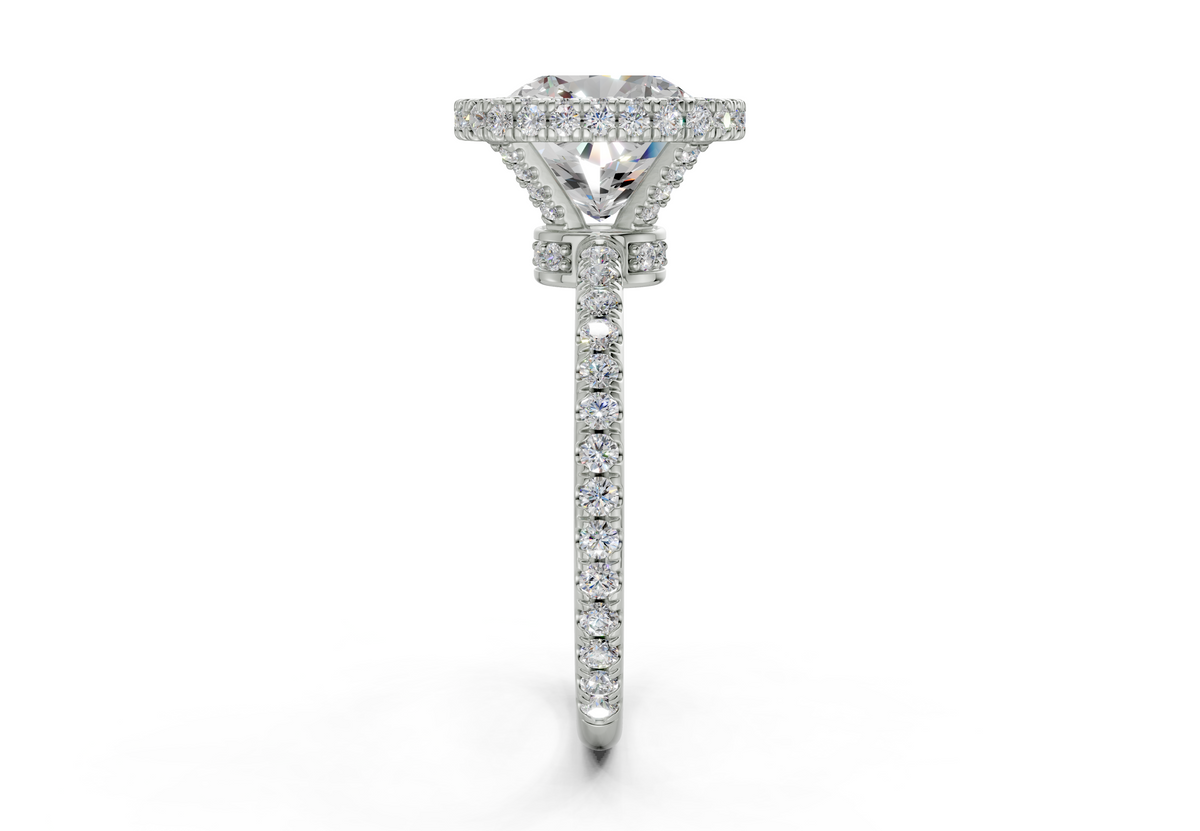 The Majestic Halo Engagement Ring