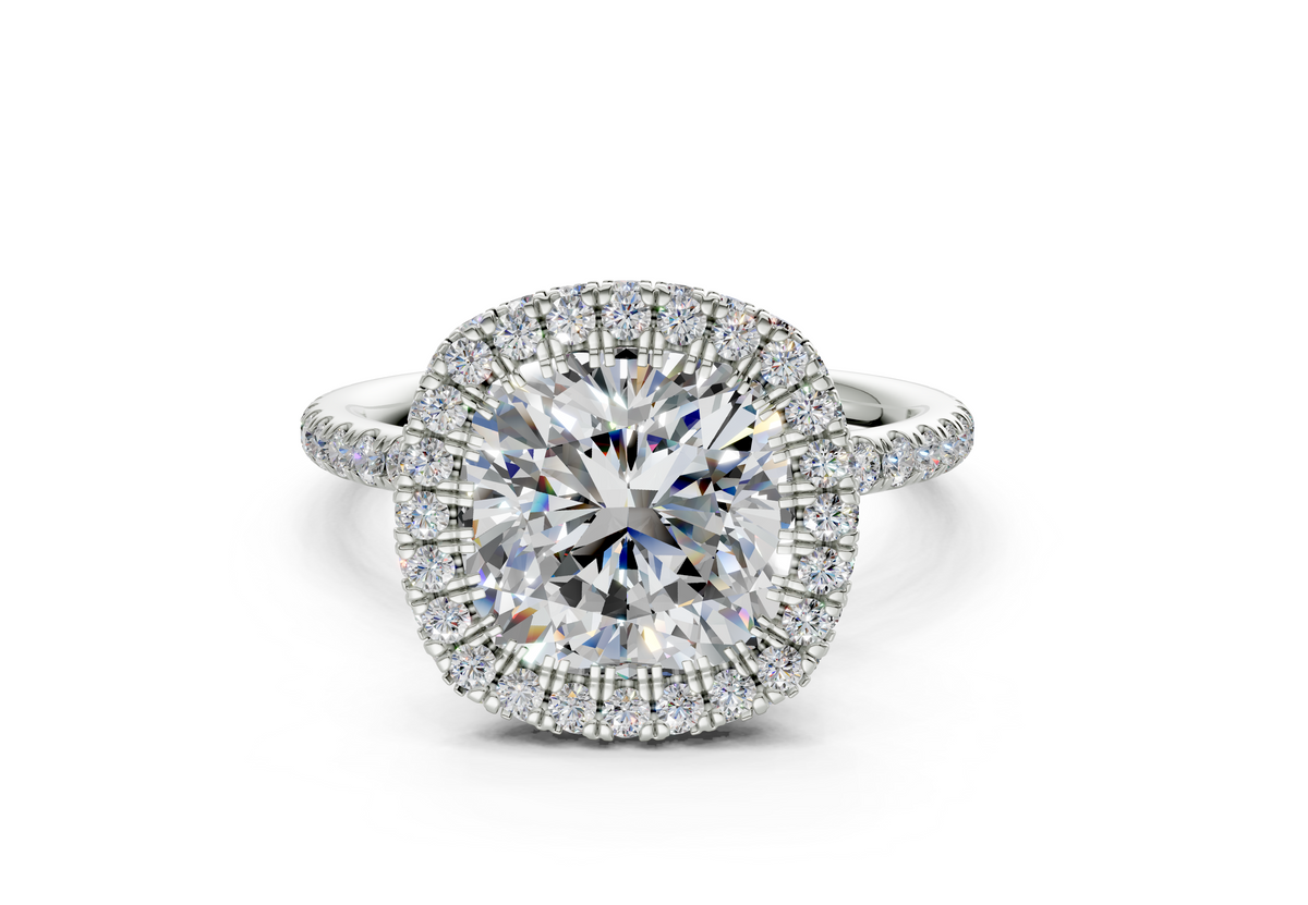 The Majestic Halo Engagement Ring
