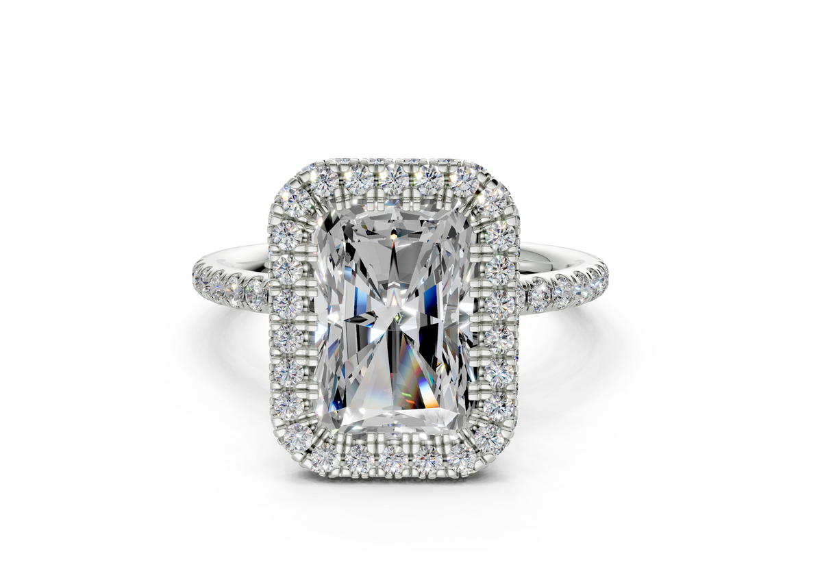 The Majestic Halo Engagement Ring
