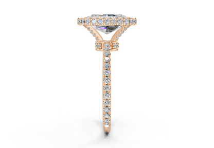 The Majestic Halo Engagement Ring