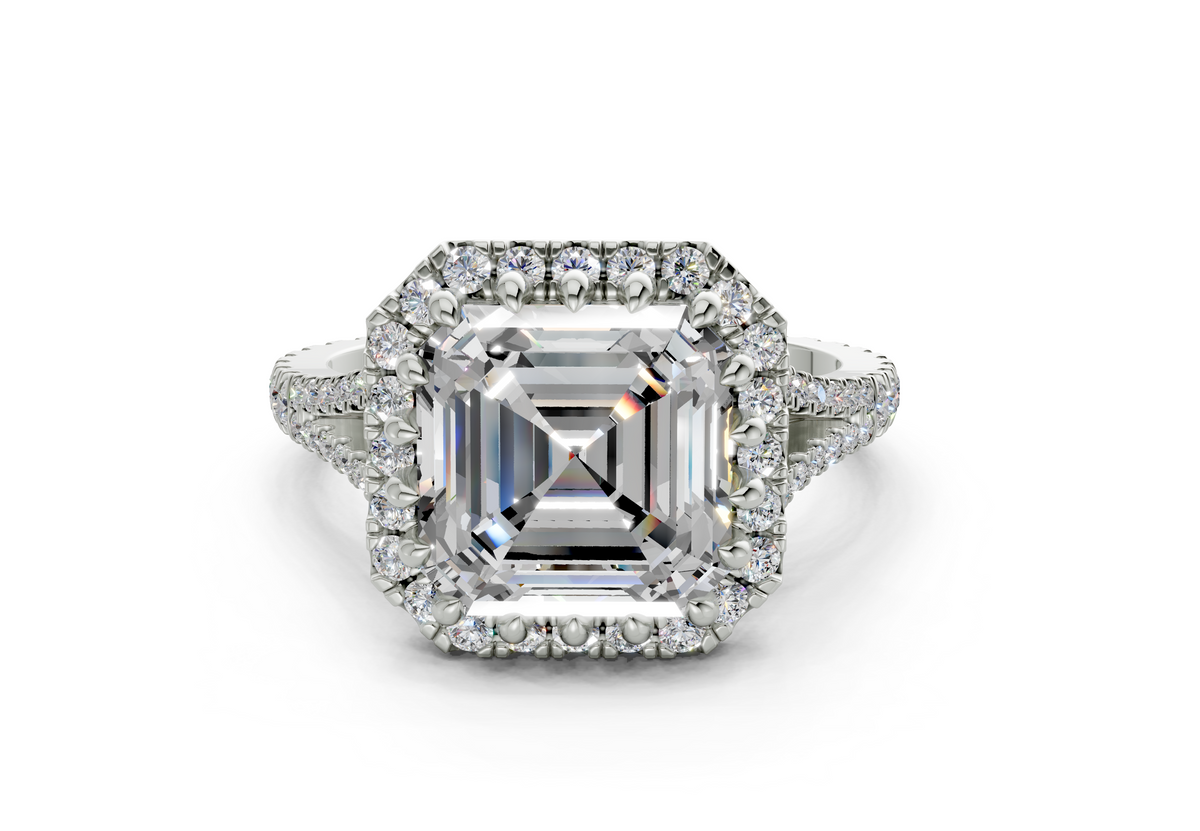 The Bleeker Halo Engagement Ring