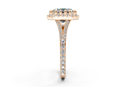 The Bleeker Halo Engagement Ring