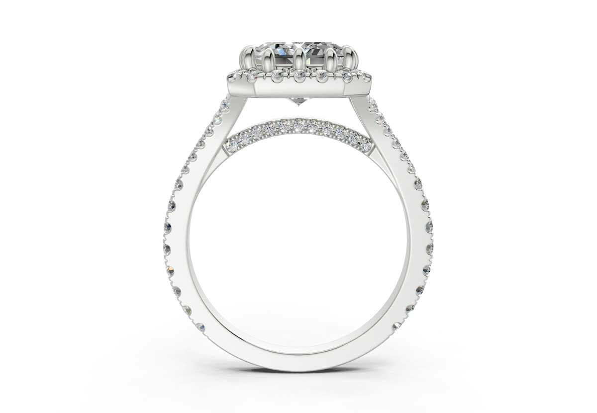 The Bleeker Halo Engagement Ring