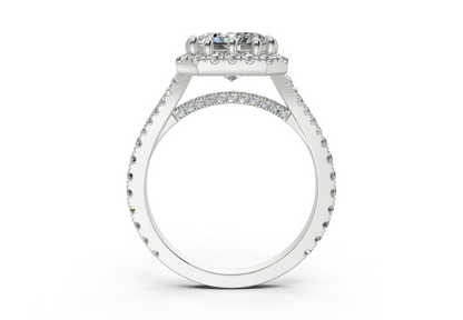 The Bleeker Halo Engagement Ring
