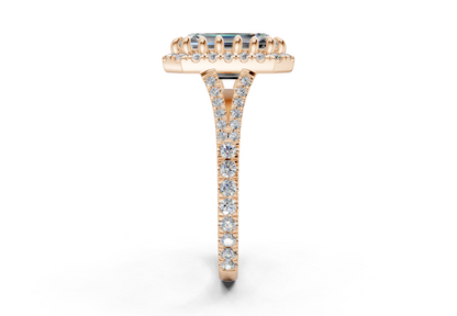 The Bleeker Halo Engagement Ring