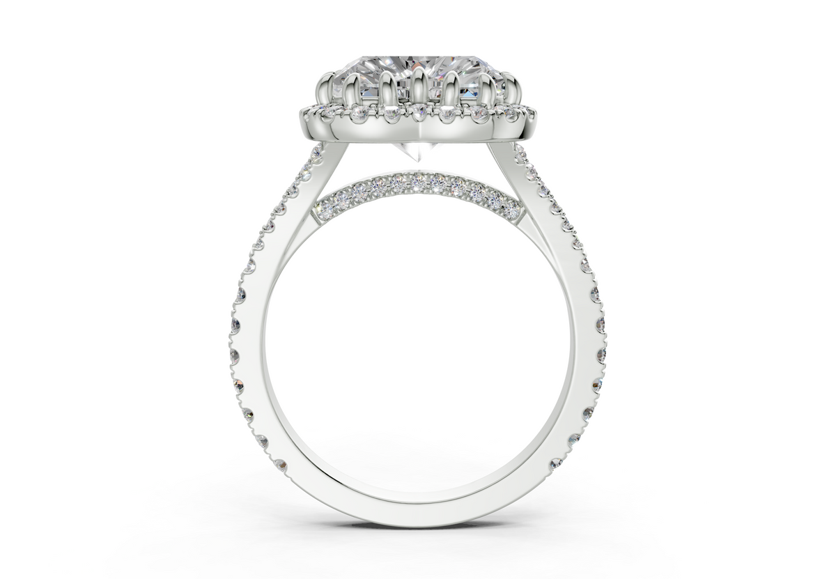 The Bleeker Halo Engagement Ring