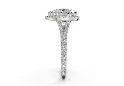 The Bleeker Halo Engagement Ring