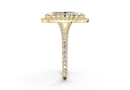 The Bleeker Halo Engagement Ring