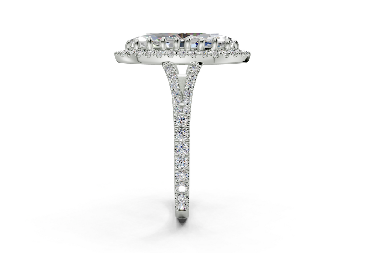The Bleeker Halo Engagement Ring