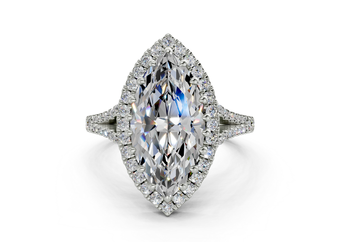 The Bleeker Halo Engagement Ring