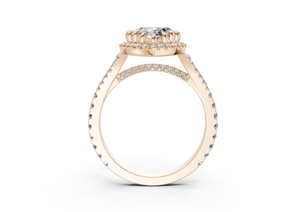The Bleeker Halo Engagement Ring