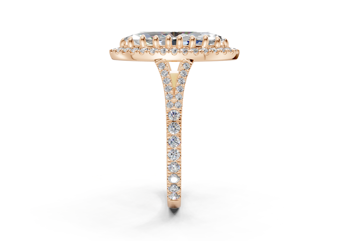 The Bleeker Halo Engagement Ring