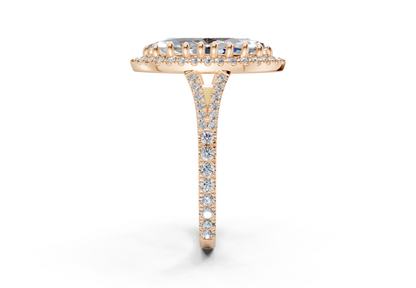 The Bleeker Halo Engagement Ring