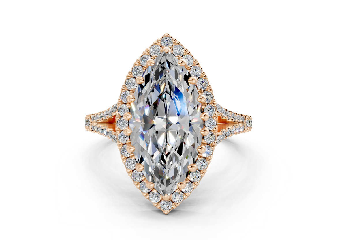 The Bleeker Halo Engagement Ring