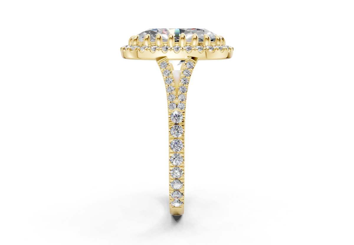 The Bleeker Halo Engagement Ring