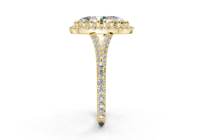 The Bleeker Halo Engagement Ring