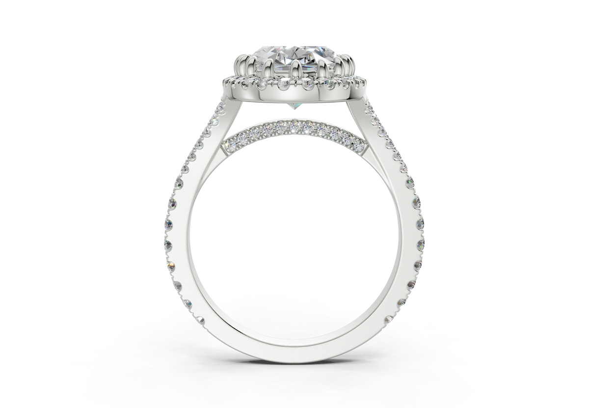 The Bleeker Halo Engagement Ring