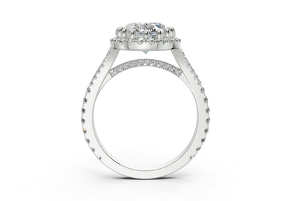 The Bleeker Halo Engagement Ring