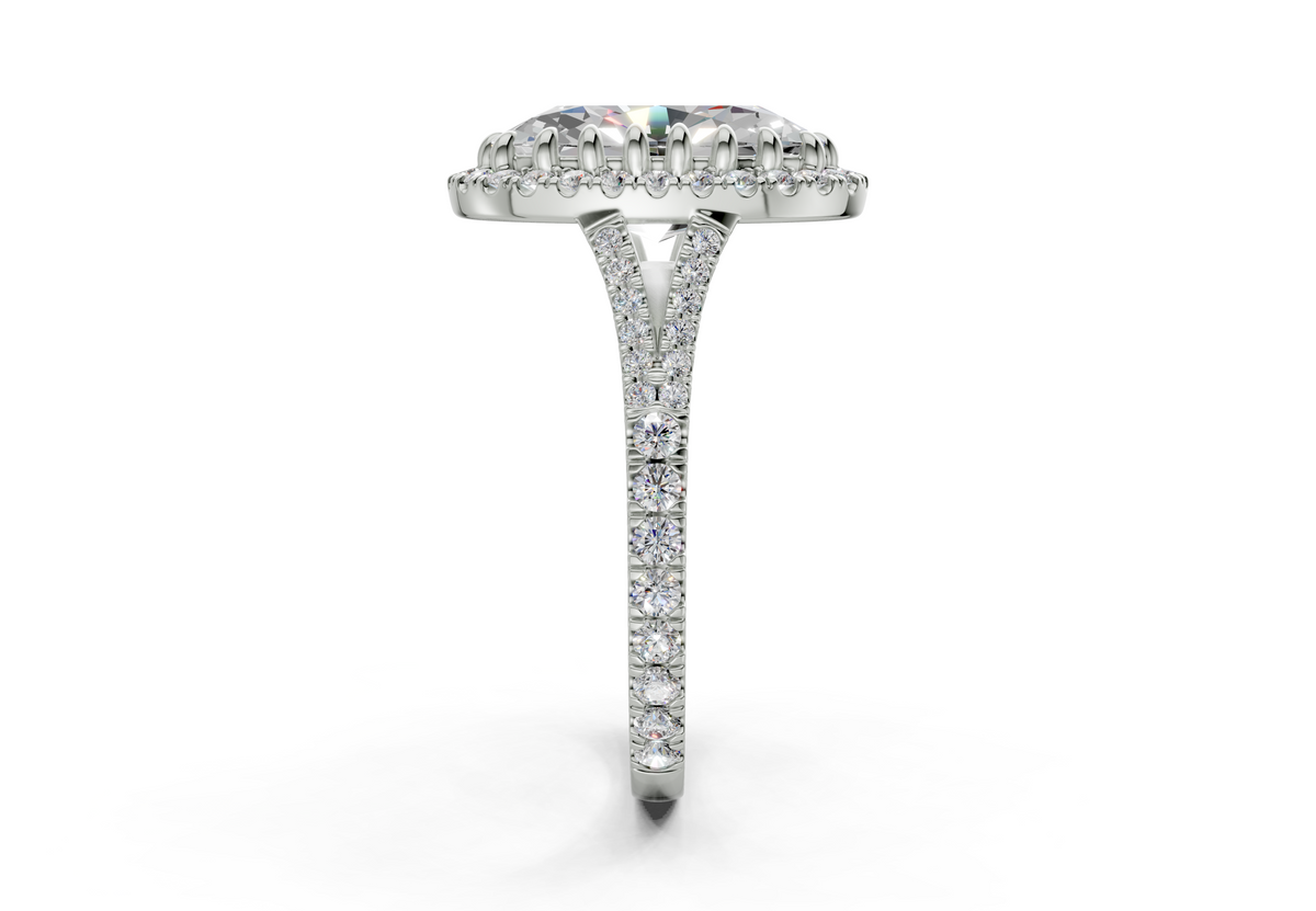 The Bleeker Halo Engagement Ring