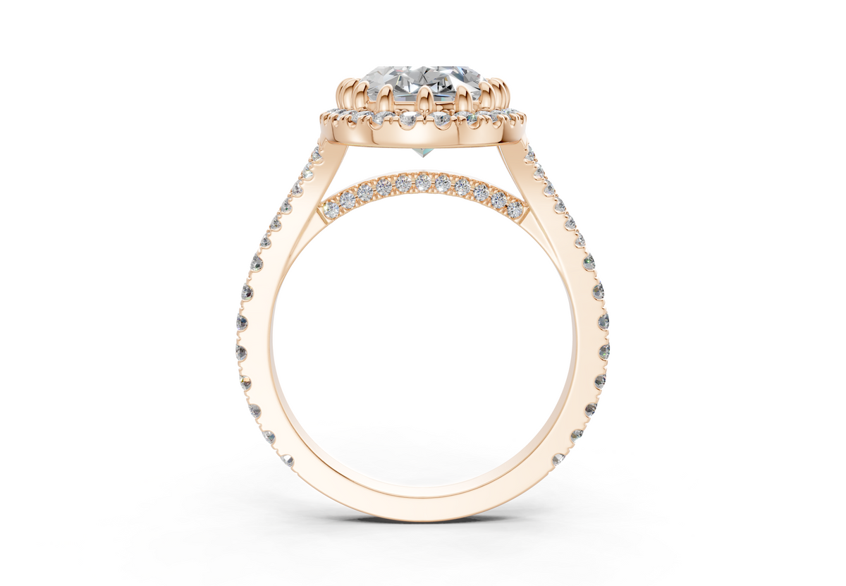 The Bleeker Halo Engagement Ring
