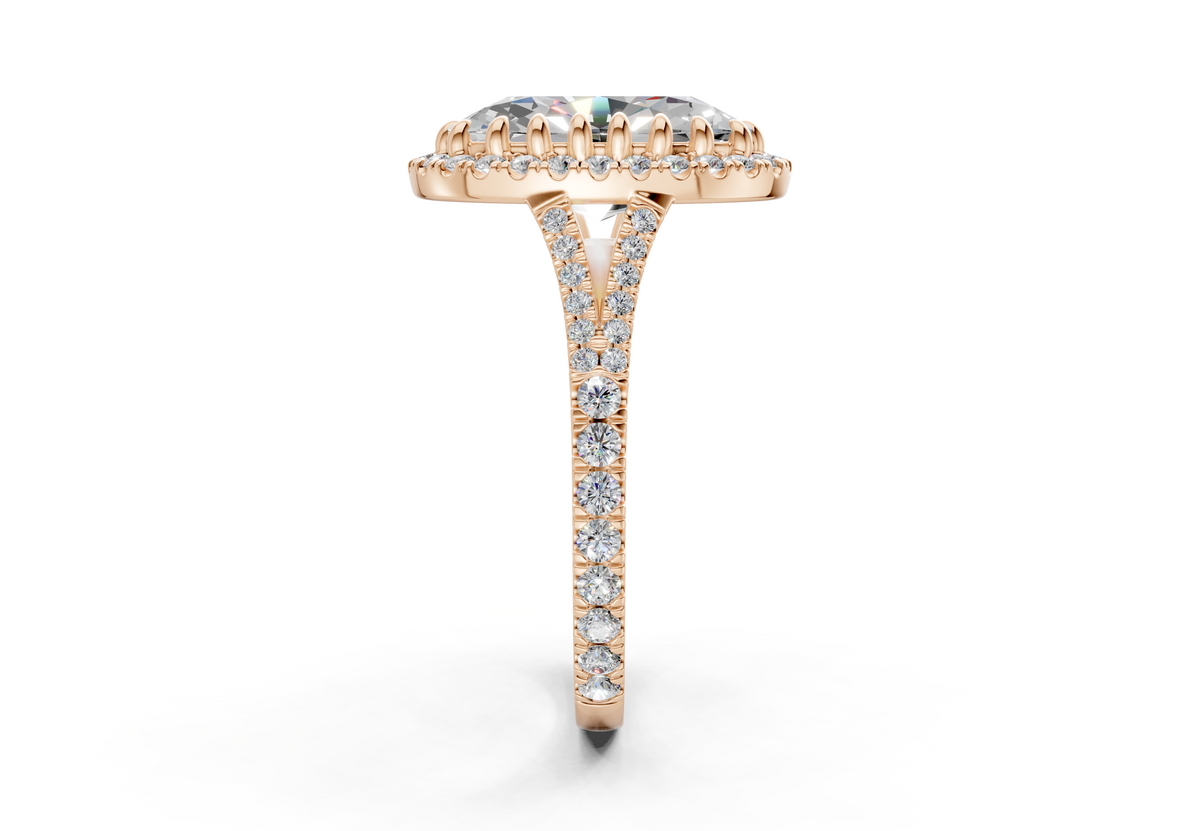The Bleeker Halo Engagement Ring