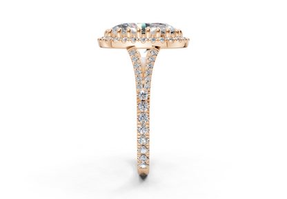 The Bleeker Halo Engagement Ring