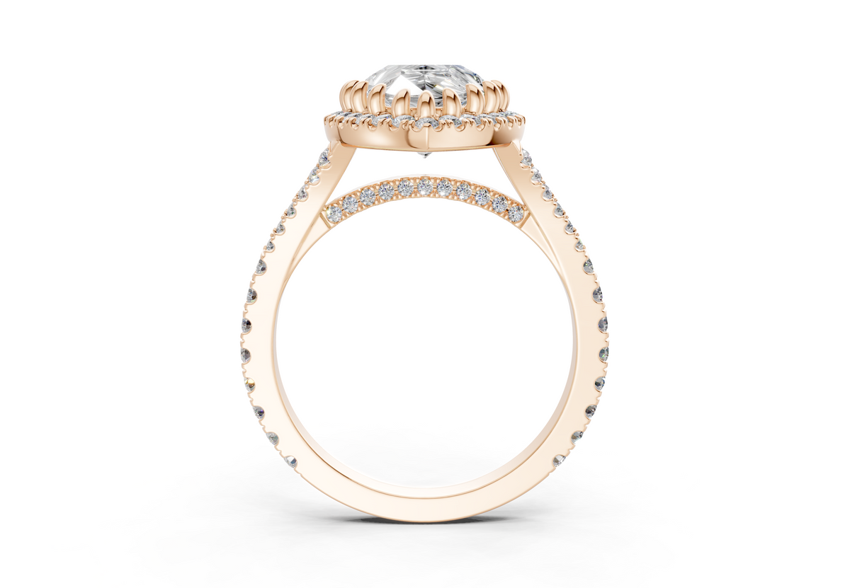 The Bleeker Halo Engagement Ring