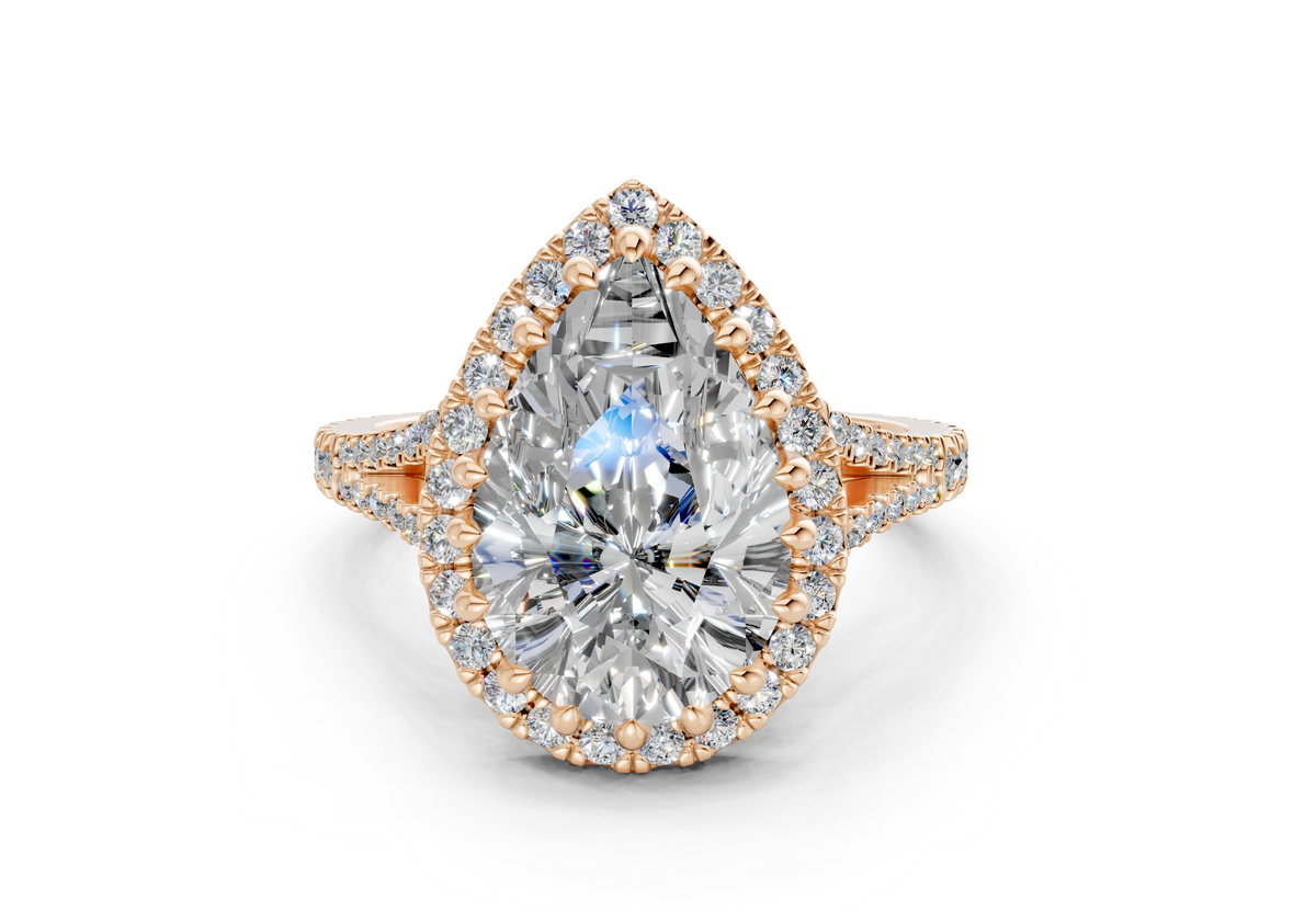 The Bleeker Halo Engagement Ring