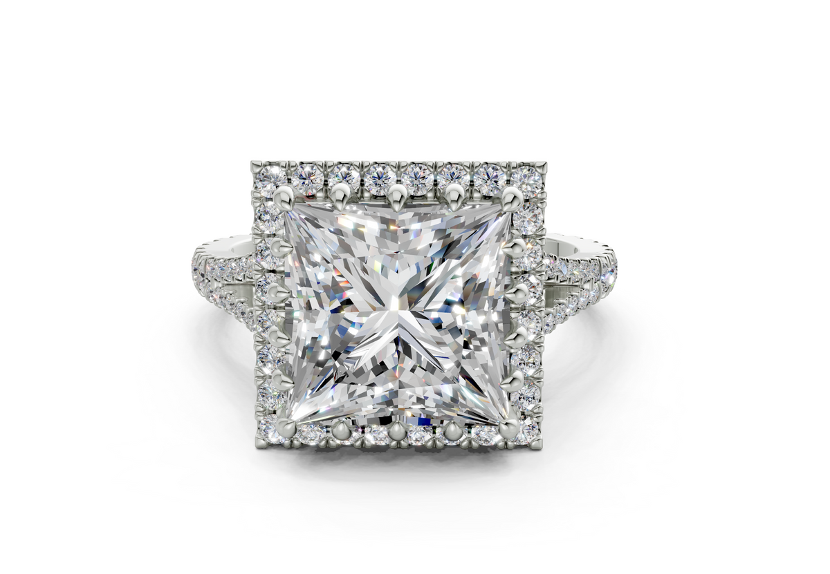 The Bleeker Halo Engagement Ring