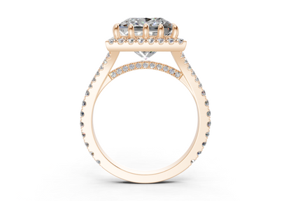 The Bleeker Halo Engagement Ring