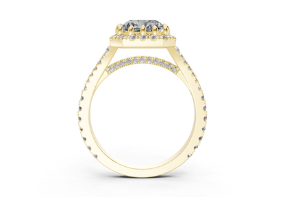 The Bleeker Halo Engagement Ring