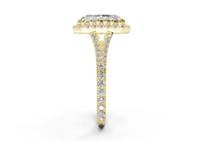 The Bleeker Halo Engagement Ring