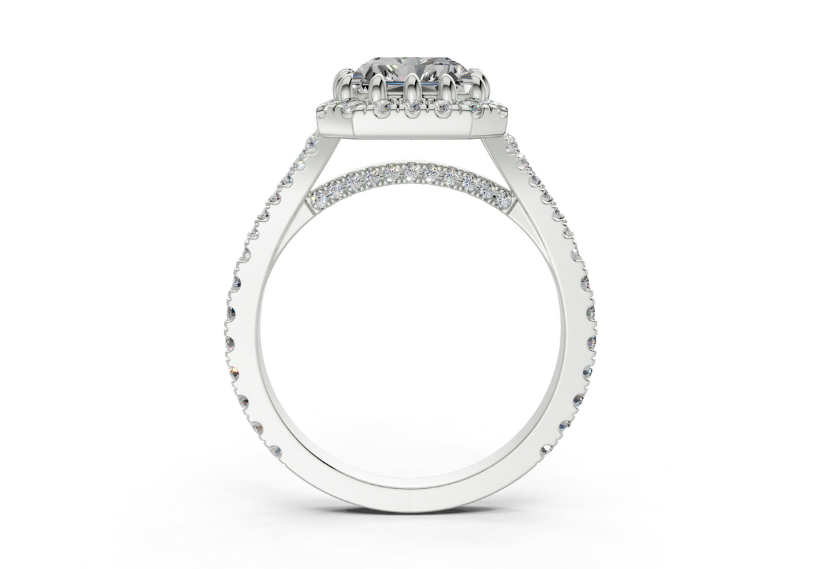 The Bleeker Halo Engagement Ring