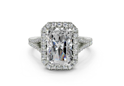 The Bleeker Halo Engagement Ring