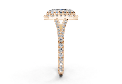 The Bleeker Halo Engagement Ring