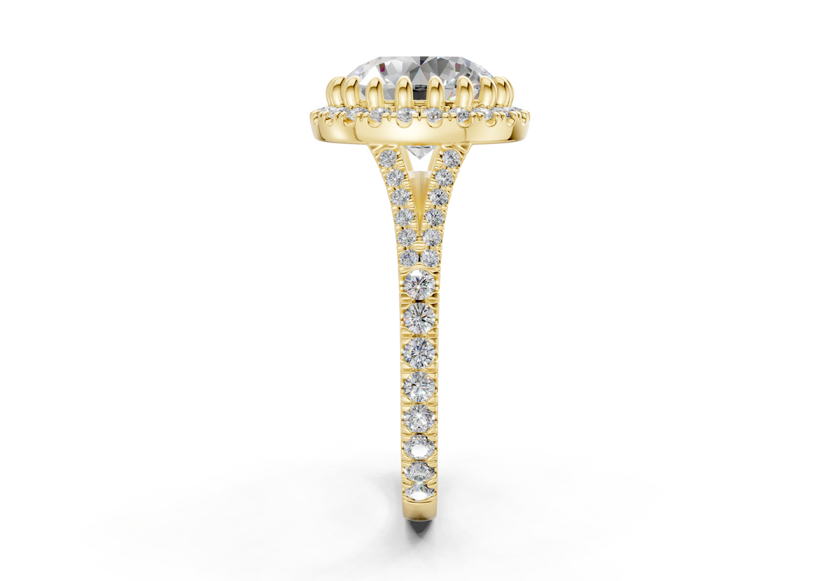 The Bleeker Halo Engagement Ring
