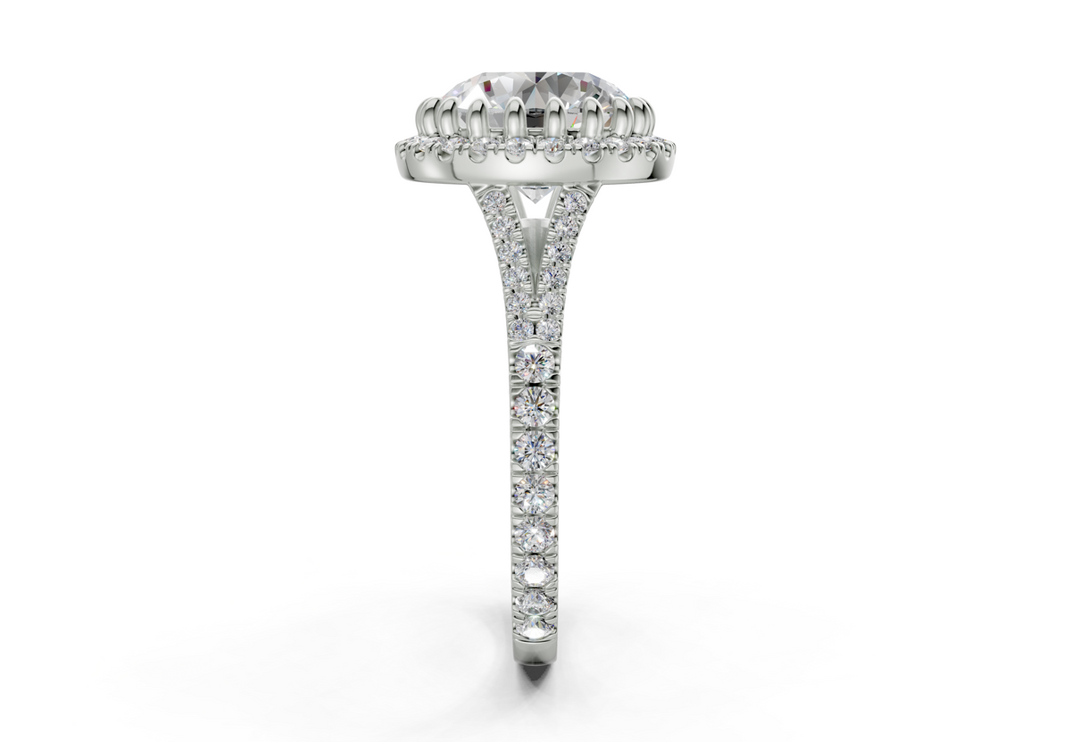 The Bleeker Halo Engagement Ring