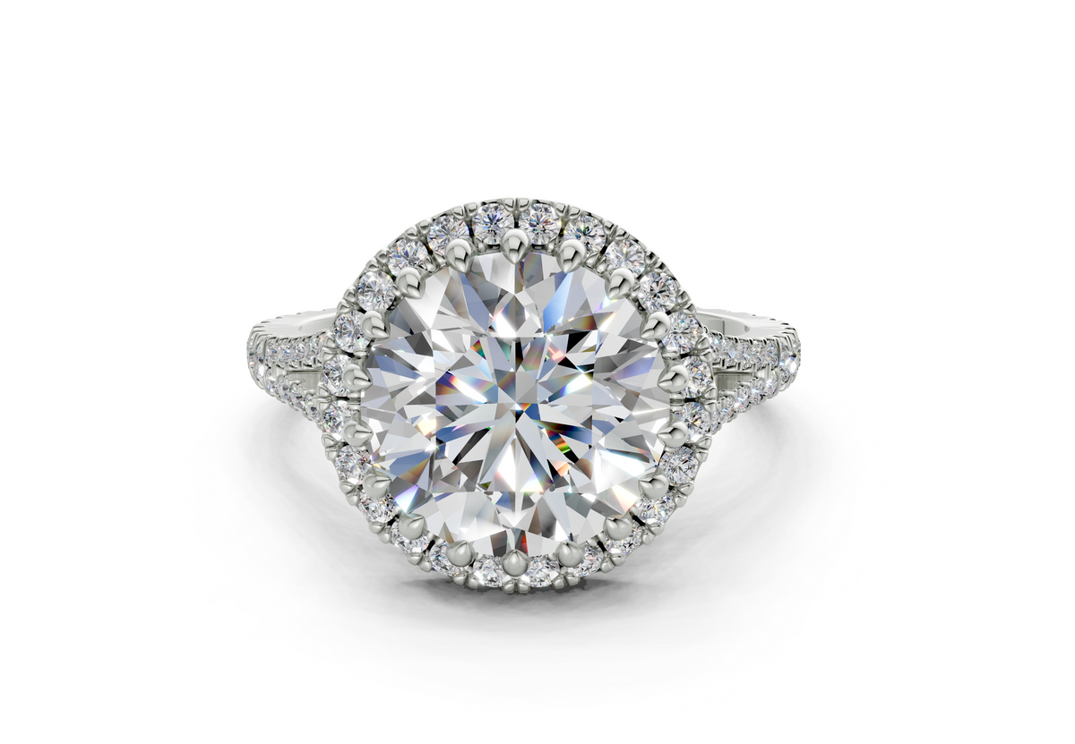 The Bleeker Halo Engagement Ring