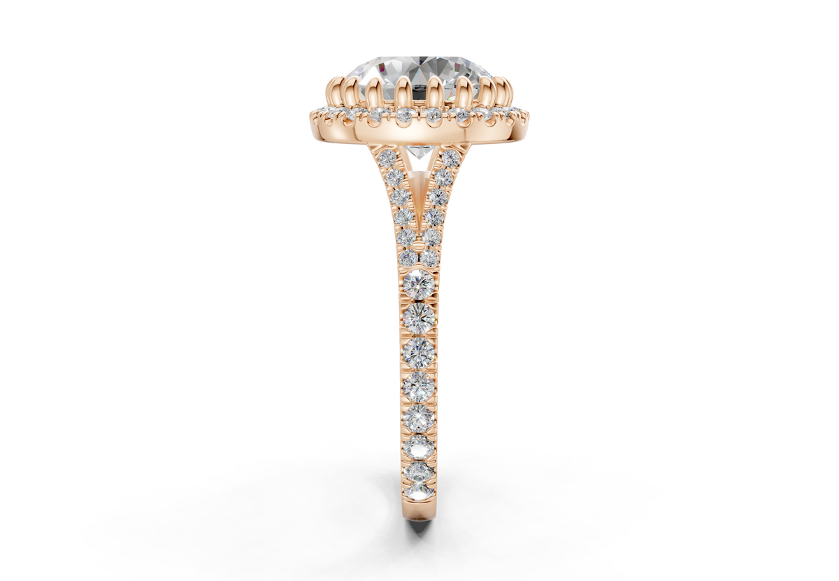 The Bleeker Halo Engagement Ring
