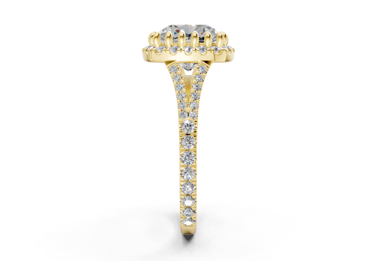 The Bleeker Halo Engagement Ring