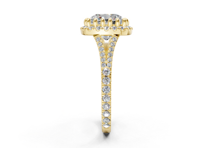 The Bleeker Halo Engagement Ring