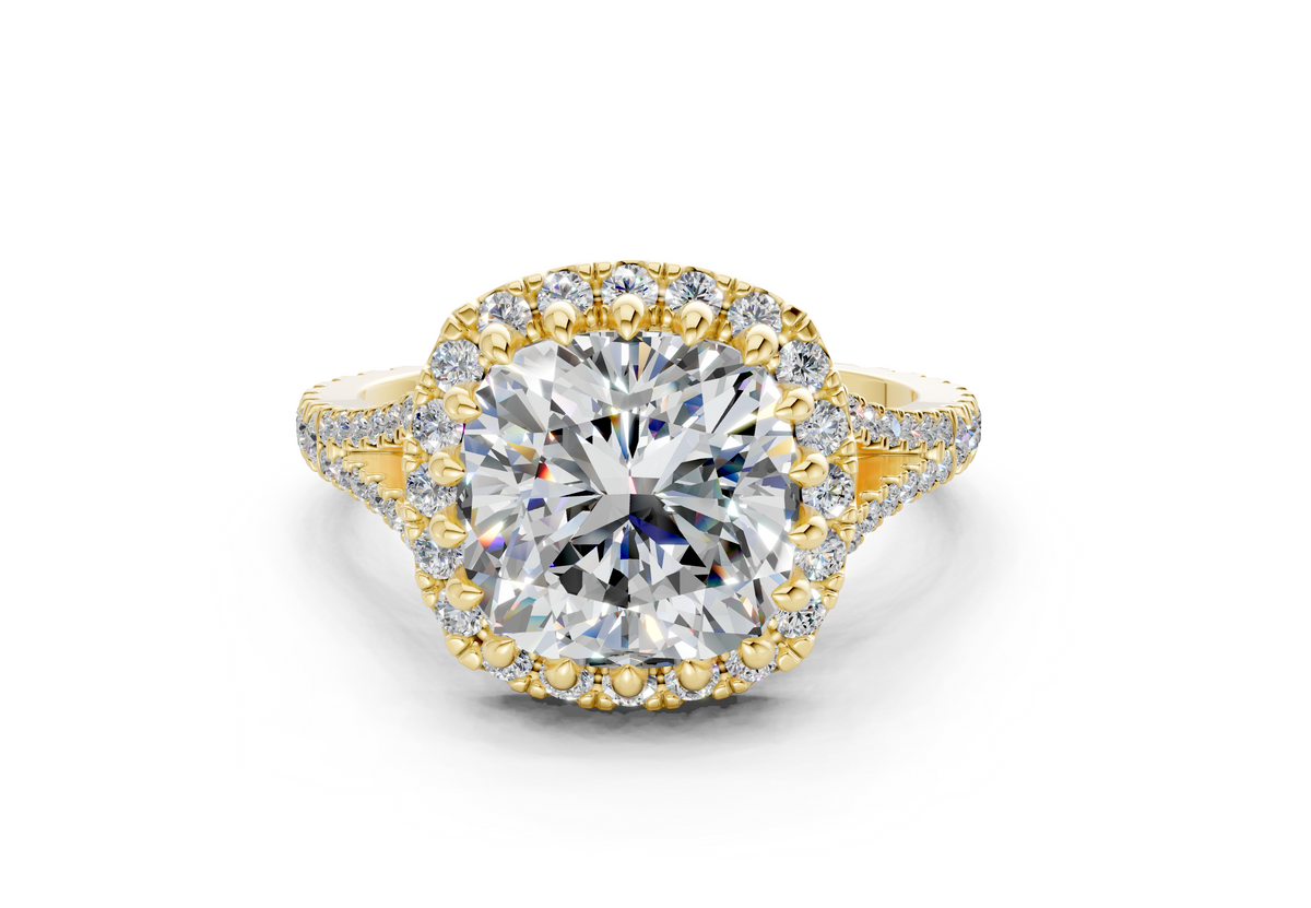The Bleeker Halo Engagement Ring