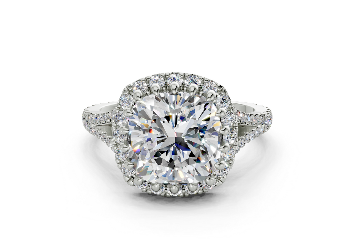 The Bleeker Halo Engagement Ring