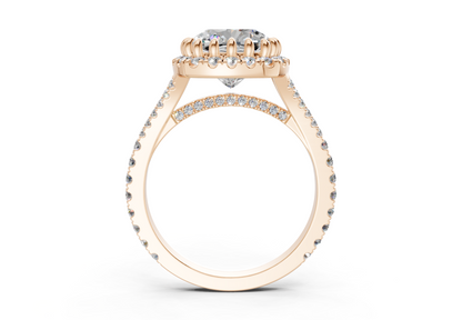 The Bleeker Halo Engagement Ring