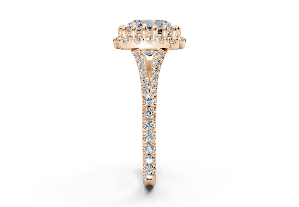 The Bleeker Halo Engagement Ring