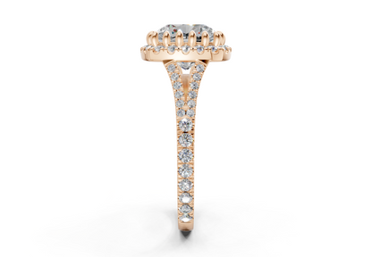 The Bleeker Halo Engagement Ring