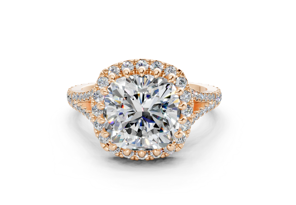 The Bleeker Halo Engagement Ring