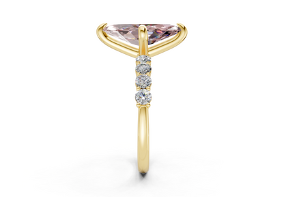 Arabella Pink Diamond Accent Marquise Cut 2mm Engagement Ring