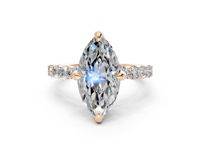 Arabella Diamond Accent Marquise Cut 2mm Engagement Ring