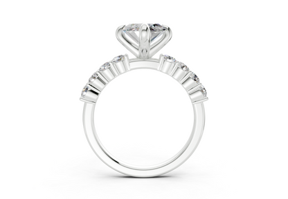 Arabella Diamond Accent Marquise Cut 2mm Engagement Ring